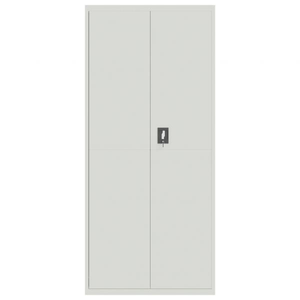 Aktenschrank Hellgrau 90x40x240 cm Stahl