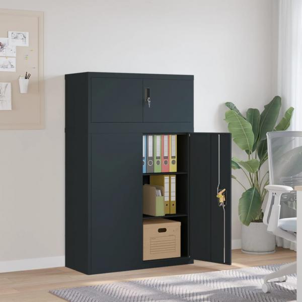 ARDEBO.de - Aktenschrank Anthrazit 90x40x145 cm Stahl