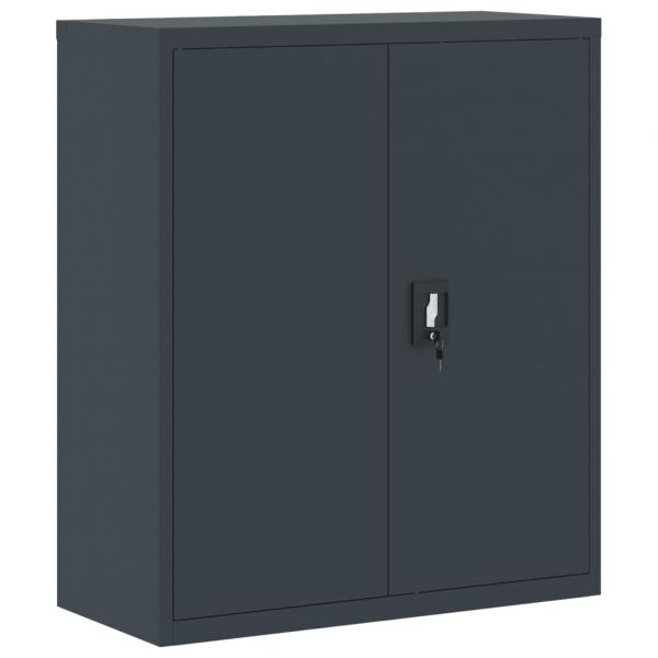 Aktenschrank Anthrazit 90x40x145 cm Stahl