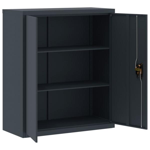 Aktenschrank Anthrazit 90x40x145 cm Stahl