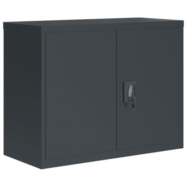 Aktenschrank Anthrazit 90x40x110 cm Stahl