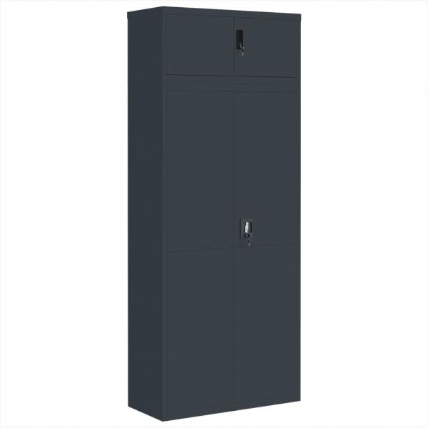 Aktenschrank Anthrazit 90x40x220 cm Stahl