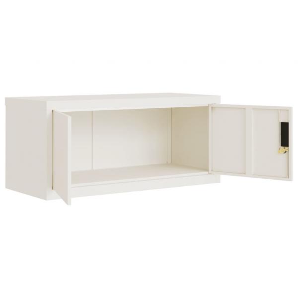 Aktenschrank Weiß 90x40x110 cm Stahl