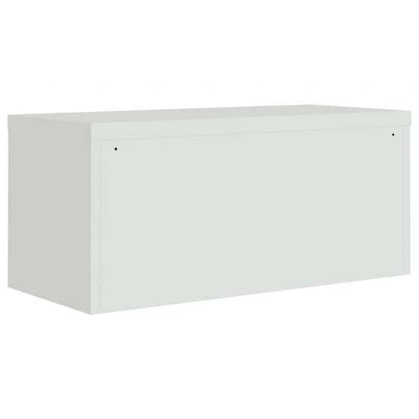 Aktenschrank Hellgrau 90x40x110 cm Stahl