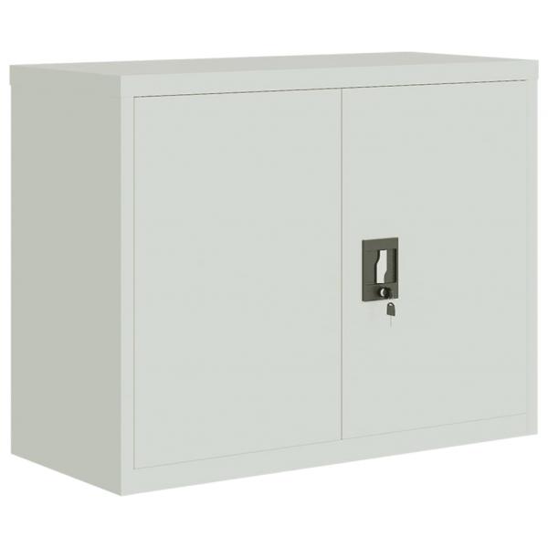 Aktenschrank Hellgrau 90x40x110 cm Stahl