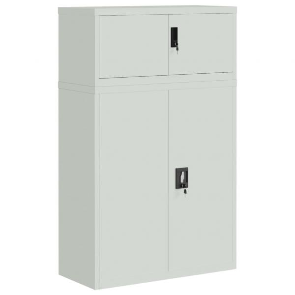 Aktenschrank Hellgrau 90x40x145 cm Stahl