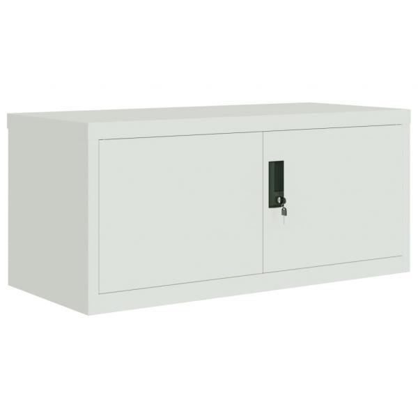 Aktenschrank Hellgrau 90x40x145 cm Stahl