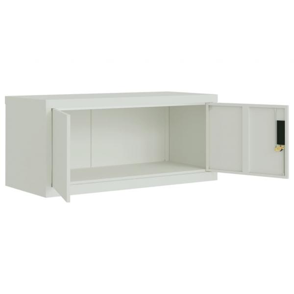 Aktenschrank Hellgrau 90x40x145 cm Stahl