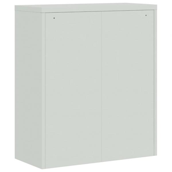 Aktenschrank Hellgrau 90x40x145 cm Stahl