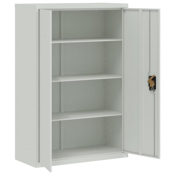 Aktenschrank Hellgrau 90x40x180 cm Stahl