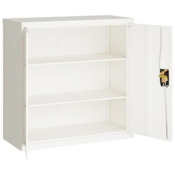 Aktenschrank Weiß 90x40x90 cm Stahl