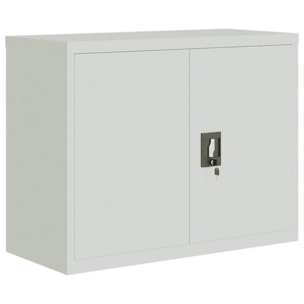 Aktenschrank Hellgrau 90x40x70 cm Stahl