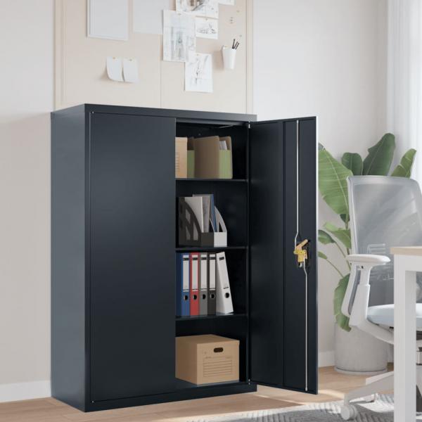 ARDEBO.de - Aktenschrank Anthrazit 90x40x140 cm Stahl