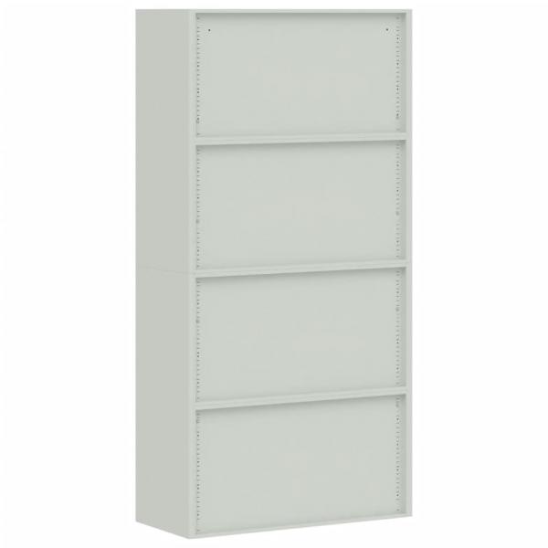 Aktenschrank Hellgrau 90x40x180 cm Stahl