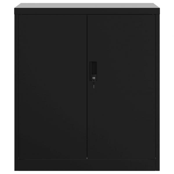 Aktenschrank Schwarz 79x40x90 cm Stahl