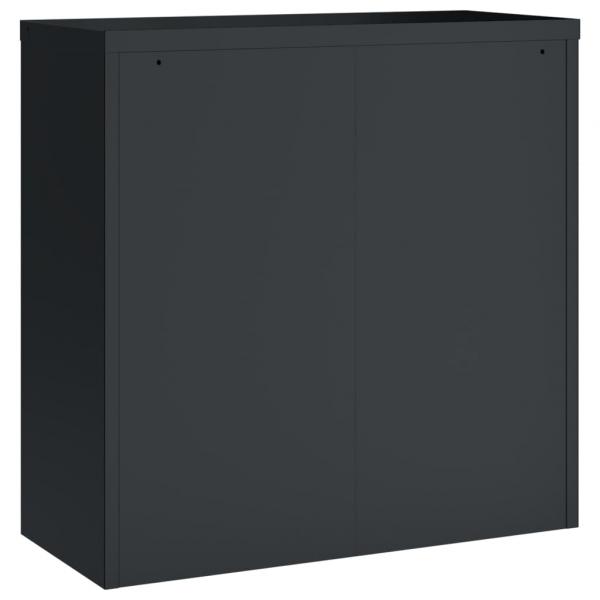 Aktenschrank Anthrazit 90x40x90 cm Stahl