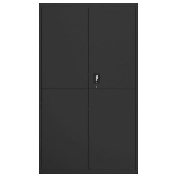 Aktenschrank Schwarz 105x40x180 cm Stahl