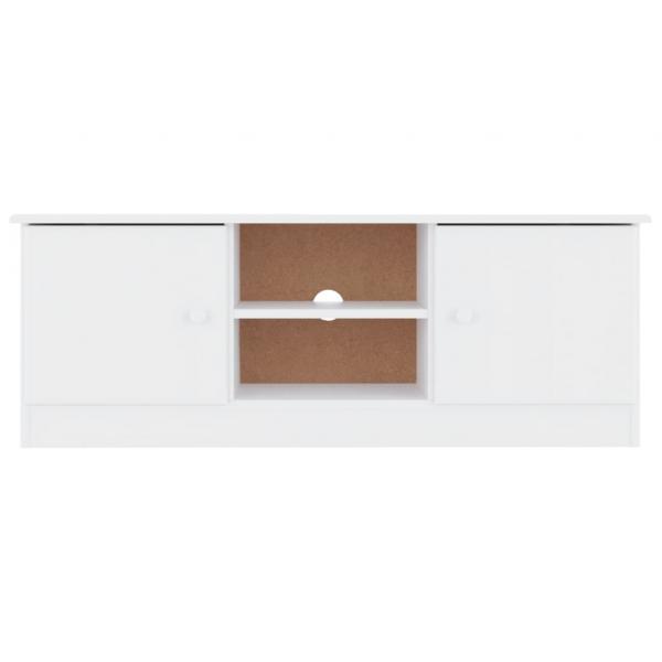 TV-Schrank ALTA Weiß 112x35x41 cm Massivholz Kiefer