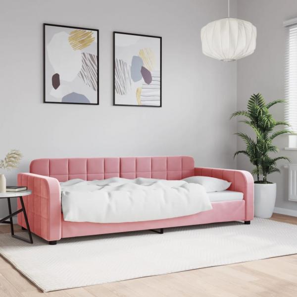 ARDEBO.de - Tagesbett Rosa 90x200 cm Samt