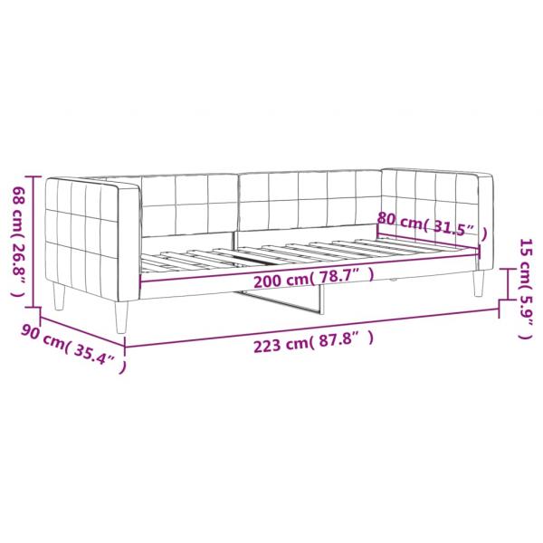 Tagesbett Dunkelgrün 80x200 cm Samt