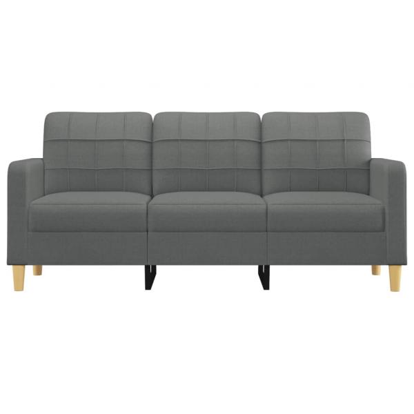 3-Sitzer-Sofa Dunkelgrau 180 cm Stoff