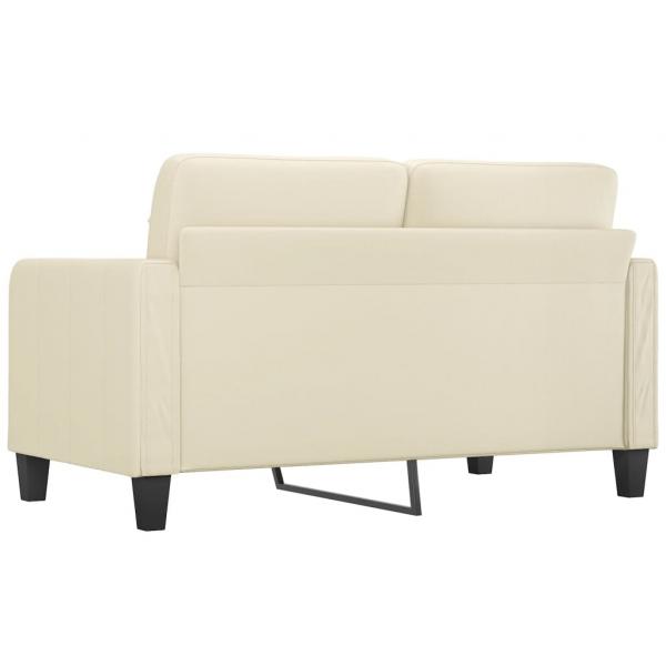 2-Sitzer-Sofa Creme 140 cm Kunstleder