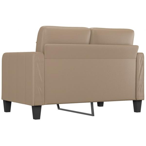 2-Sitzer-Sofa Cappuccino-Braun 120 cm Kunstleder