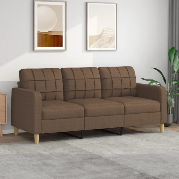 ARDEBO.de - 3-Sitzer-Sofa Braun 180 cm Stoff