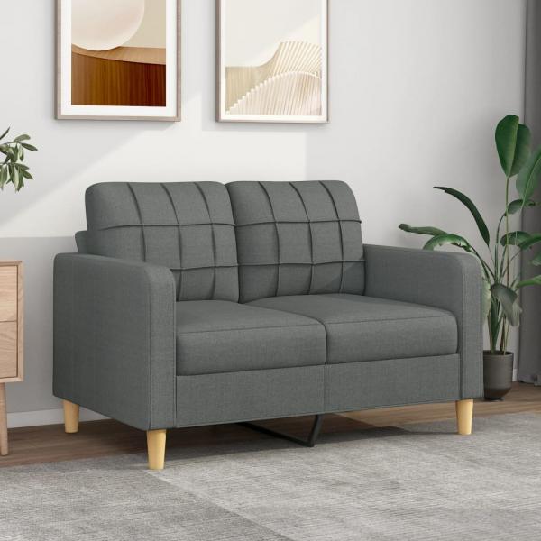 ARDEBO.de - 2-Sitzer-Sofa Dunkelgrau 120 cm Stoff