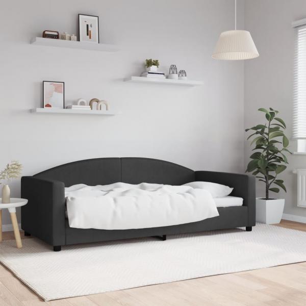 ARDEBO.de - Tagesbett Schwarz 90x190 cm Stoff