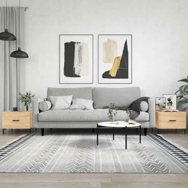 ARDEBO.de - Couchtische 2 Stk. Sonoma-Eiche 50x50x40 cm Holzwerkstoff