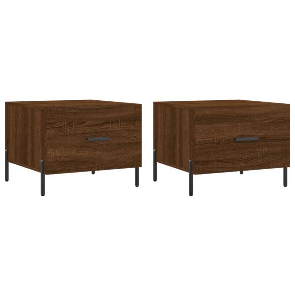 Couchtische 2 Stk. Braun Eichen-Optik 50x50x40 cm Holzwerkstoff