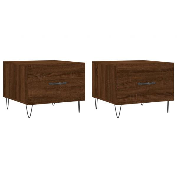 Couchtische 2 Stk. Braun Eichen-Optik 50x50x40 cm Holzwerkstoff