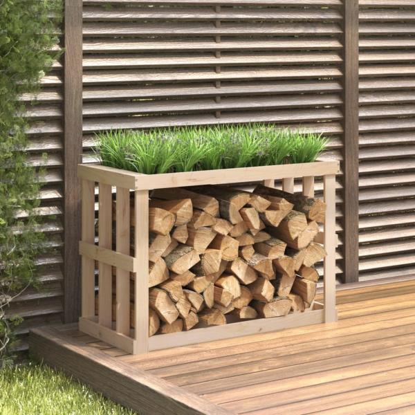 ARDEBO.de - Outdoor-Kaminholzregal 108x52x74 cm Massivholz Kiefer