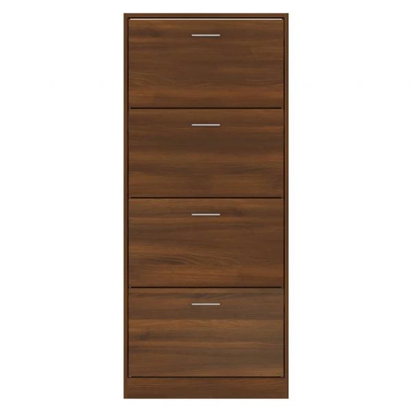 Schuhschrank Braun Eichen-Optik 63x24x147 cm Holzwerkstoff