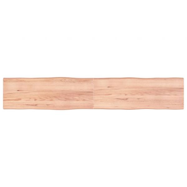 ARDEBO.de - Tischplatte 220x40x(2-4) cm Massivholz Behandelt Baumkante