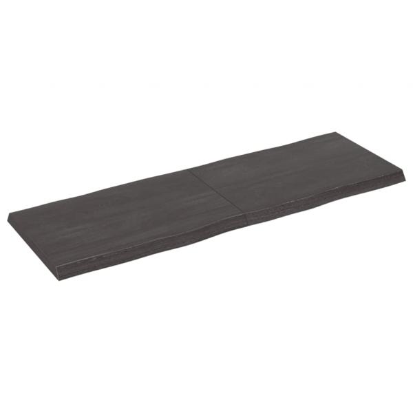 Tischplatte 120x40x(2-4) cm Massivholz Behandelt Baumkante