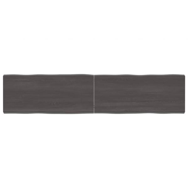 ARDEBO.de - Tischplatte 180x40x(2-6) cm Massivholz Behandelt Baumkante