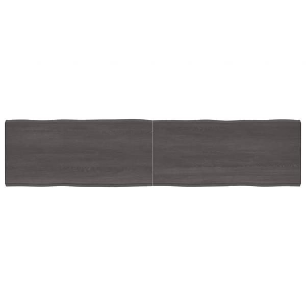 ARDEBO.de - Tischplatte 220x50x(2-6) cm Massivholz Behandelt Baumkante