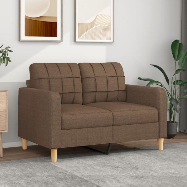 ARDEBO.de - 2-Sitzer-Sofa Braun 120 cm Stoff