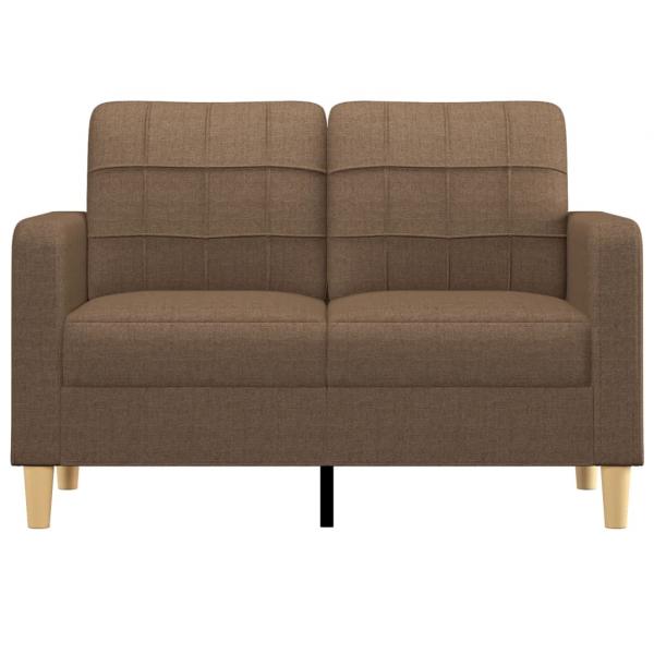 2-Sitzer-Sofa Braun 120 cm Stoff