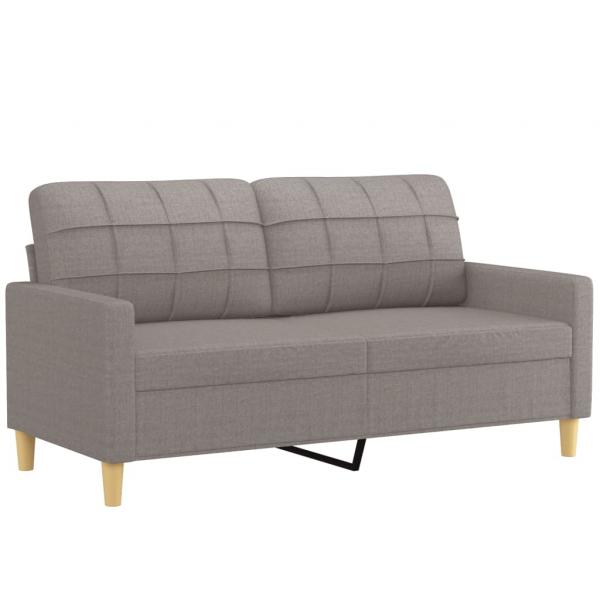 2-Sitzer-Sofa Taupe 140 cm Stoff