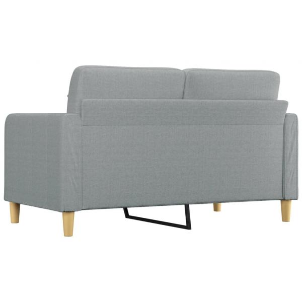 2-Sitzer-Sofa Hellgrau 140 cm Stoff