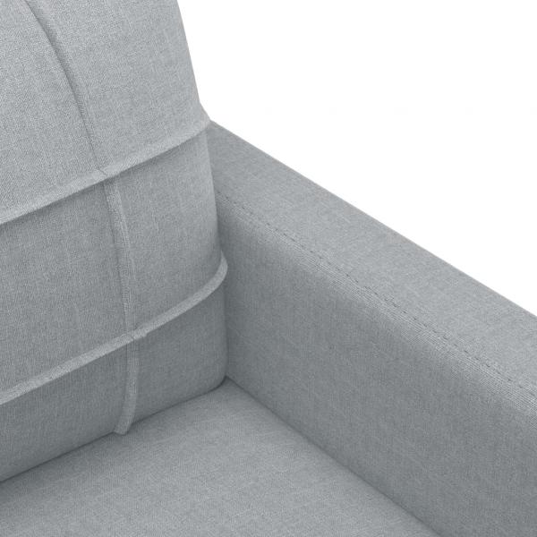 2-Sitzer-Sofa Hellgrau 140 cm Stoff