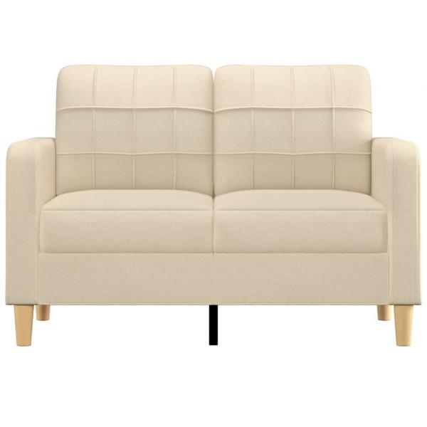 2-Sitzer-Sofa Creme 120 cm Stoff