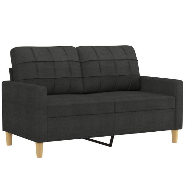 2-Sitzer-Sofa Schwarz 120 cm Stoff