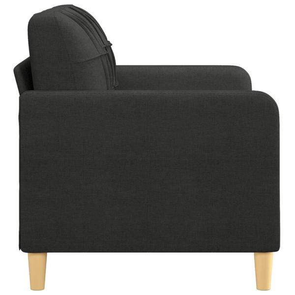 2-Sitzer-Sofa Schwarz 120 cm Stoff