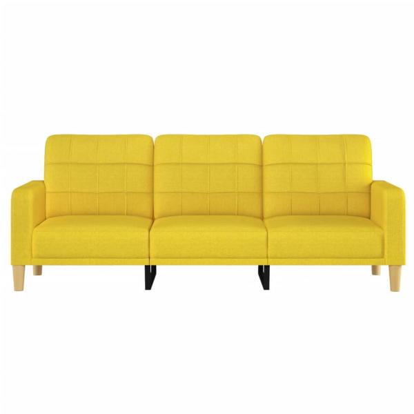 3-Sitzer-Sofa Hellgelb 180 cm Stoff