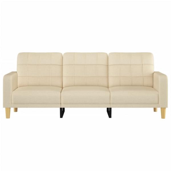 3-Sitzer-Sofa Creme 180 cm Stoff