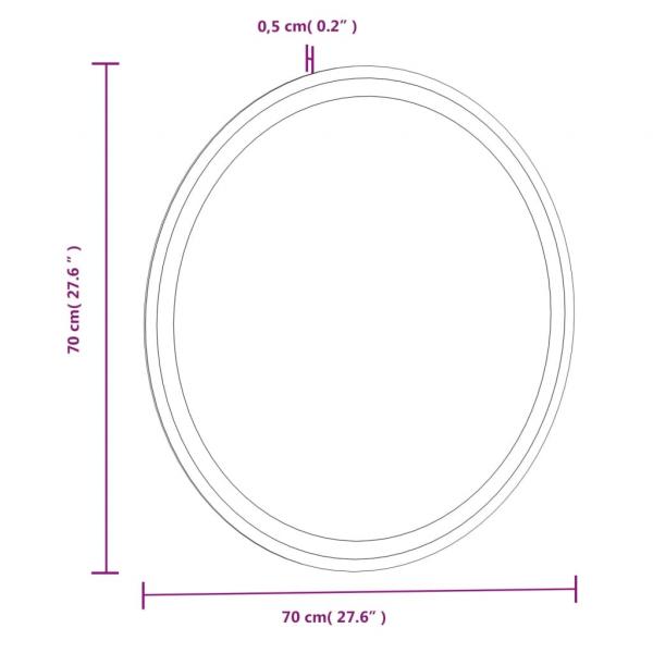 LED-Badspiegel 70 cm Rund